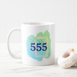 555 Angel-Zahl Transformation Affirmation Kaffeetasse