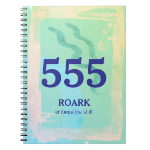 555 Angel-Zahl Transformation Affirmation Notizblock