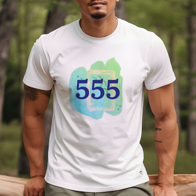555 Angel-Zahl Transformation Affirmation T-Shirt (Von Creator hochgeladen)