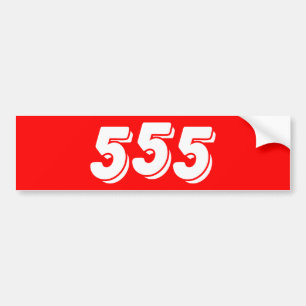 555 AUTOAUFKLEBER