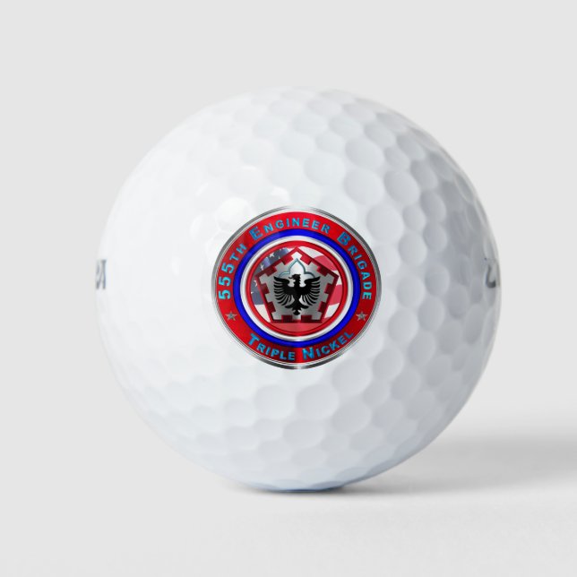 555. Ingenieur-Brigade "Triple Nickel" Golfball (Vorderseite)