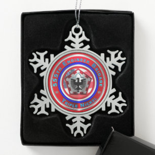 555. PIONIERBRIGADE SCHNEEFLOCKEN Zinn-Ornament