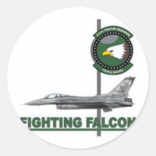 555th Block 40E des Kämpfer-Geschwader-F-16C Runder Aufkleber