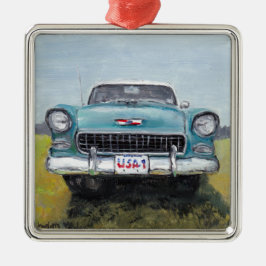 '55 Chevy Car Art Ornament Aus Metall