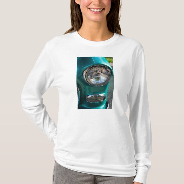 55 Chevy Headlight Long Sleeve T - Shirt (Vorderseite)