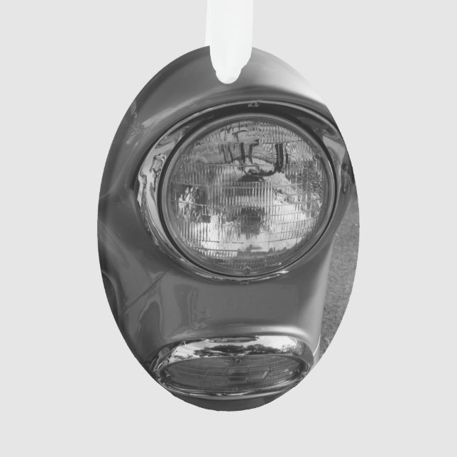 55 Chevy ScheinwerferGrayscale Ornament (Rückseite)