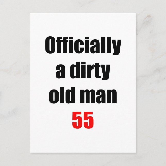 55 Dirty Old Man Postkarte (Vorderseite)