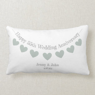 55. Emerald Wedding Anniversary Cushion Lendenkissen