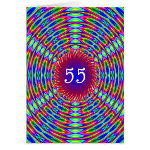 55. Geburtstag Abstrakte Trippy-Wirbel
