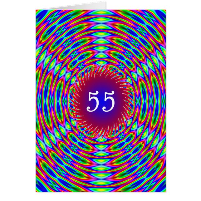 55. Geburtstag Abstrakte Trippy-Wirbel (Vorne)