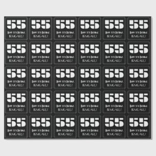 55. Geburtstag: Art Deco  Look "55" & Name Geschenkpapier