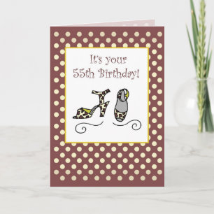 55. Geburtstag Frauenschuhe Karte