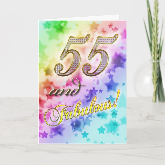 55. Geburtstag für jemanden Fabulous Karte (Vorderseite)