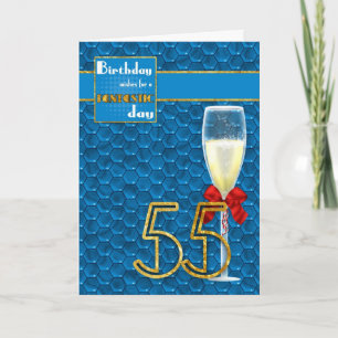 55. Geburtstag - Geometrische Geburtstagskarte Cha Karte