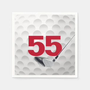 55. Geburtstag Golf Ball Serviette