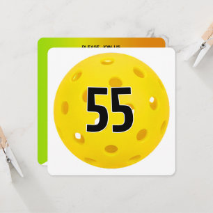 55. Geburtstag Pickleball-Party Einladung