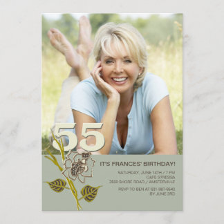 55. Geburtstags-Foto-Einladung Einladung