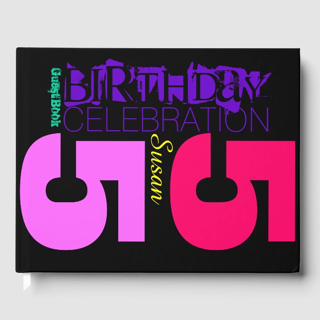 55. Geburtstagsfeier POP Custom Gästebuch (Vorderseite)