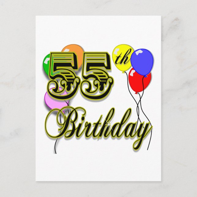 55. Geburtstagsfeier Postkarte (Vorderseite)