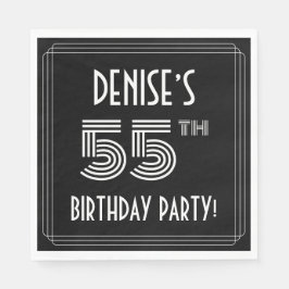 55. Geburtstagsparty: Art-Déco-Stil + Individuelle Serviette