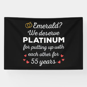 55. Hochzeitstag I - Emerald Funny Couple Banner