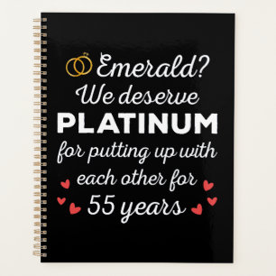 55. Hochzeitstag I - Emerald Funny Couple Planer