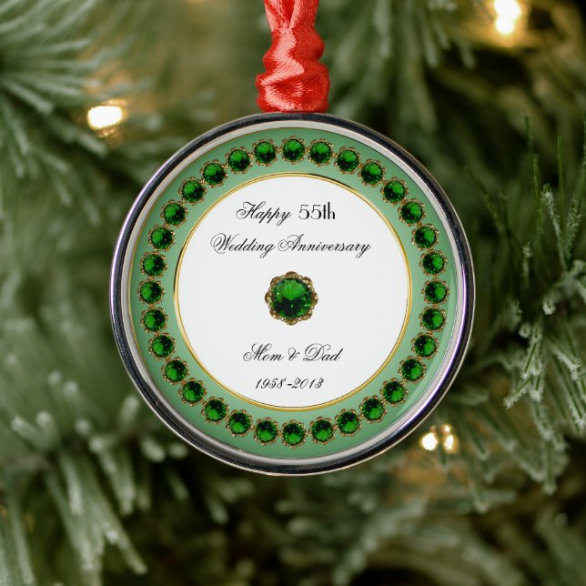 55. Hochzeitstag-Verzierung Ornament Aus Metall (Baum)