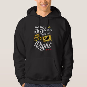 55 Jahre, als ich Mr. Right Funny Couple war, Hoch Hoodie