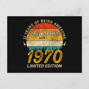 55 Jahre alt 1970 Retro Phantastisch 55. Geburtsta Postkarte