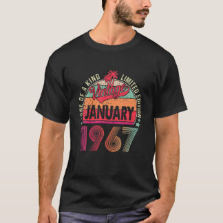 55 Jahre alt Januar 1967 Limited Edition 55h Birt T-Shirt