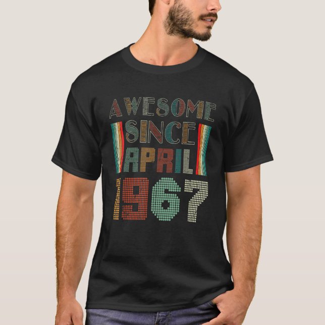55 Jahre alt Phantastisch seit April 1967 55. Gebu T-Shirt (Vorderseite)