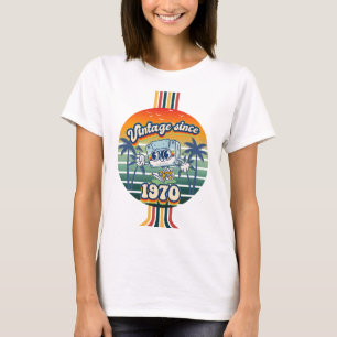 55 Jahre alt Vintag 1970 Kassettenrückwandler T-Shirt