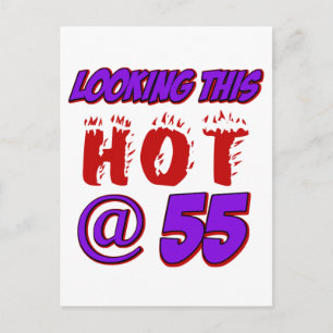 55 Jahre alte Geburtstagsdesigns Postkarte