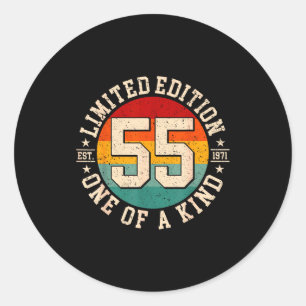 55 Jahre alte limitierte Auflage 1971 zum 55. Runder Aufkleber