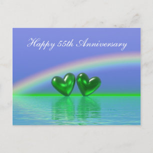 55. Jubiläum Emerald Hearts Postkarte