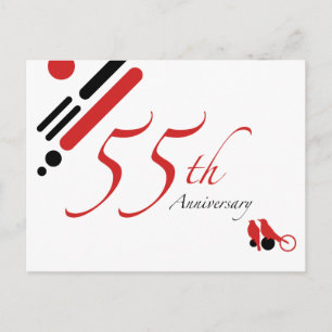 55. Jubiläum (mod Vögel) Postkarte