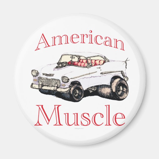 55 schwule Amerikanische Muskeln Magnet (Vorne)