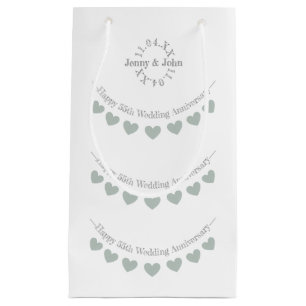 55. Smaragdfarbener Hochzeitstag Kleine Geschenktüte