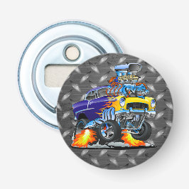 55 Sonnenwagen auf Metall-Diamant-Plate-Bier Flaschenöffner