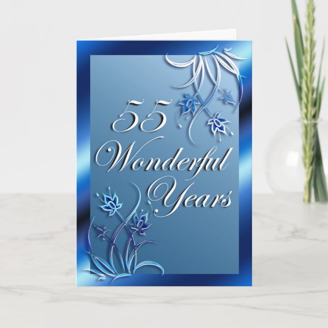55 Wundervolle Jahre (Jahrestag) Karte (Vorderseite)