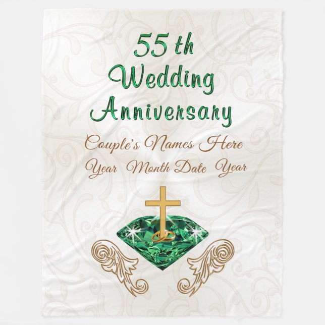 55e anniversaire Mariage Cadeau couverture personn (Devant)