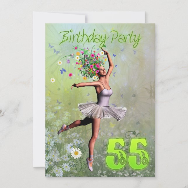 55e invitation à la fête d'anniversaire (Devant)