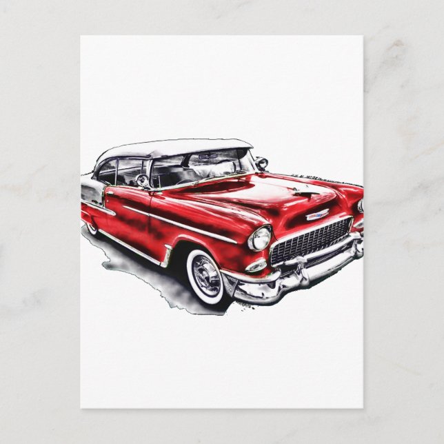 55er Chevy Postkarte (Vorderseite)