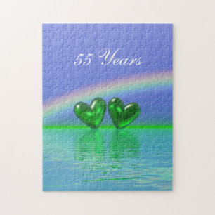 55th Anniversary Emerald Hearts