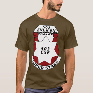 563. Engineer Battalion DUI wo Txt X T-Shirt