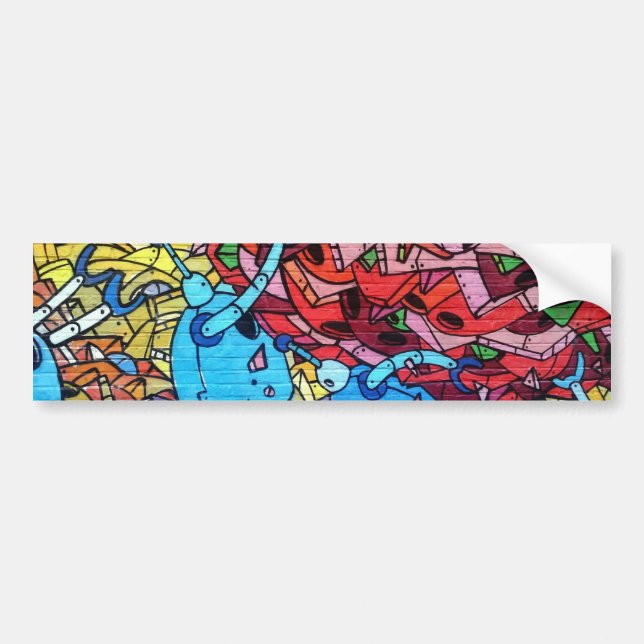 569 GRAFFITI GANGSTER FARBFARBIGE STADT WALL BACKG AUTOAUFKLEBER (Vorne)
