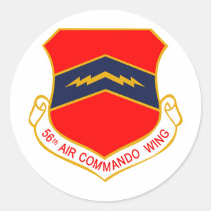 56. Air Commando Wing Runder Aufkleber
