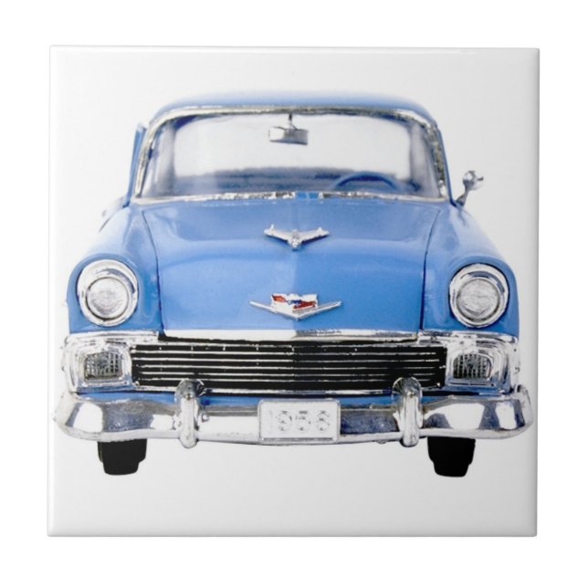 56 Blue Chevy Tile Fliese (Vorderseite)