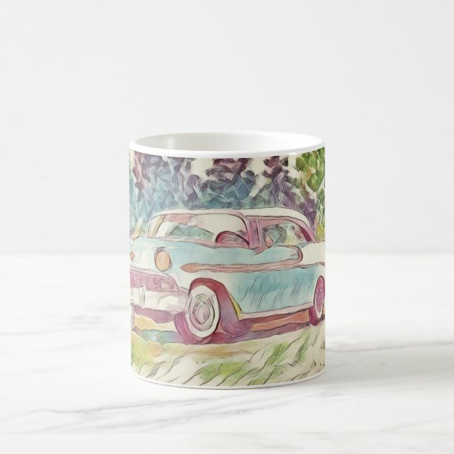 56 Chevy Bel Air Painting Kaffeetasse (Mittel)