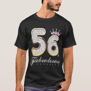 56 & fabulous 56 Years Old 56 th Birthday Diamond T-Shirt
